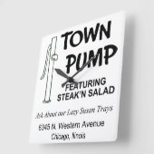 Town Pump Restaurant, Chicago, Verenigde Staten Vierkante Klok (Hoek)