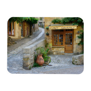 Townscape in Dordogne, Frankrijk, rechthoekige mag Magneet