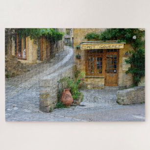 Townscape met winkel in Dordogne, Frankrijk Legpuzzel