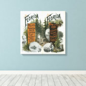 Township Map, Florida Canvas Afdruk (Insitu (Houten vloer))