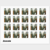 Township Map, Florida Vierkante Sticker (Vel)