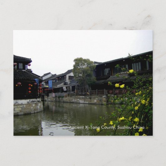Township on Water in Spring/Suzhou China Briefkaart (Voorkant)