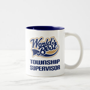 Township Supervisor Gift (Beste werelden) Tweekleurige Koffiemok
