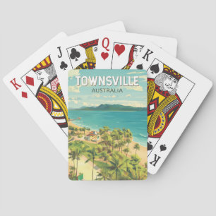 Townsville Australia Travel Art Vintage Pokerkaarten