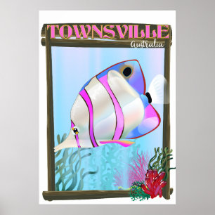 Townsville Australië Tropische vis reisposter Poster
