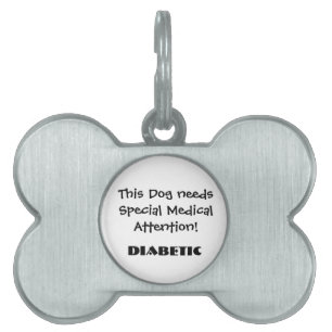 TOWT - Medische Hulp Hond Identificatietag Diabete Huisdieren Naamplaatje