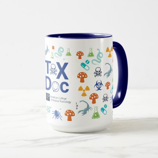 Tox Doc Mok, Blue Tone, 15 oz. Mok (Voorkant rechts)