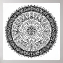 Toxic Beauty Fractal Roest Mandala Sjabloon
