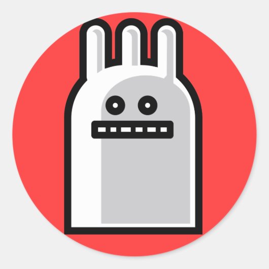 Toxic Bunny Ronde Sticker (Voorkant)