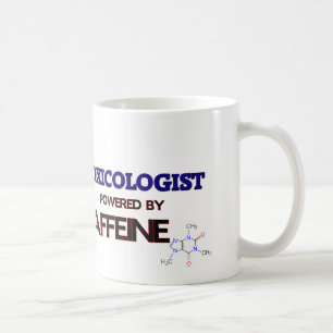 Toxicoloog aangedreven door cafeïne koffiemok