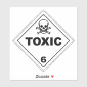Toxisch 6 Etiket Sticker (Vel)