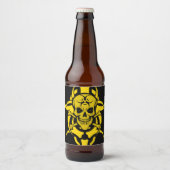 Toxisch grijpen Bio Hazard Schedel Bier Etiket (Voorkant)