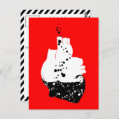 toxisch hart briefkaart (Voorkant / Achterkant)