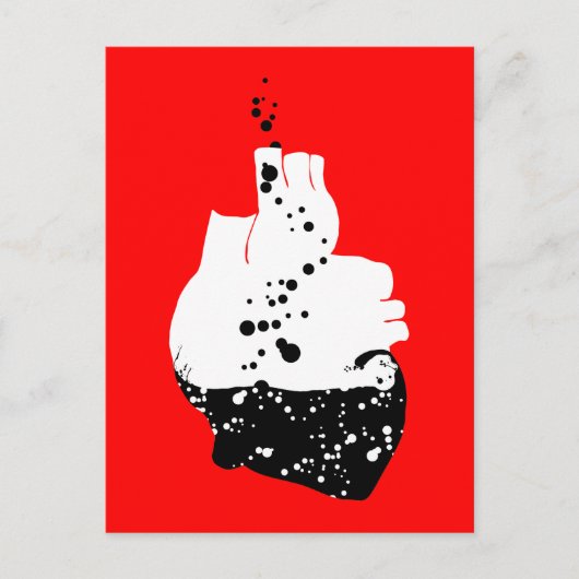 toxisch hart briefkaart (Voorkant)