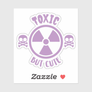 Toxisch maar Schattige waarschuwingssignaal Sticker