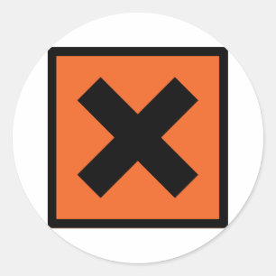 Toxisch teken van een chemicus ronde sticker