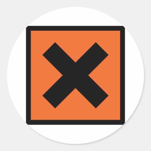 Toxisch teken van een chemicus ronde sticker (Voorkant)