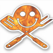 Toxische BBQ Jolly Roger Sticker (Voorkant)