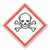 Toxische COSHH Sticker (Voorkant)