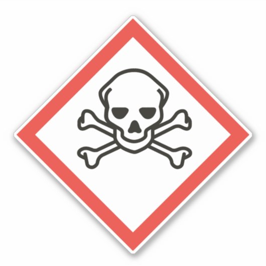 Toxische COSHH Sticker (Voorkant)