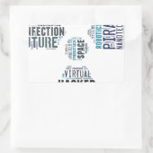 Toxische cyberpunk hacker rechthoekige sticker (Tas)