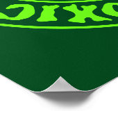 Toxische groene schedel en kruisbeenderen poster (Hoek)