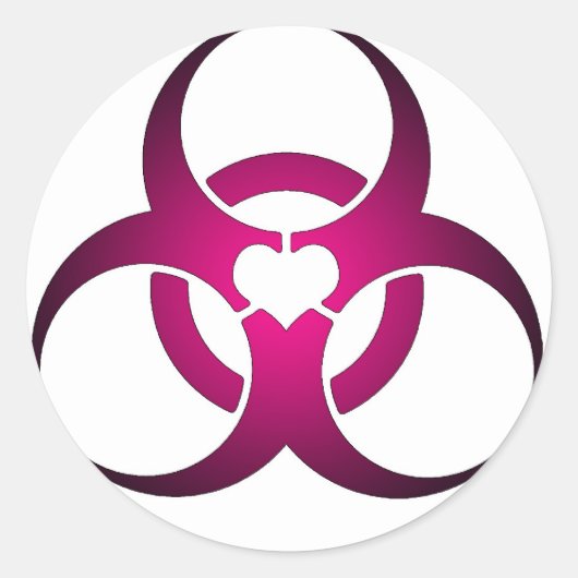 Toxische liefde ronde sticker (Voorkant)