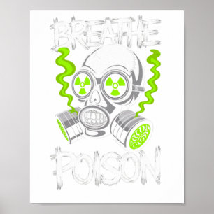 Toxische Schedel Drifter Sticker Poster