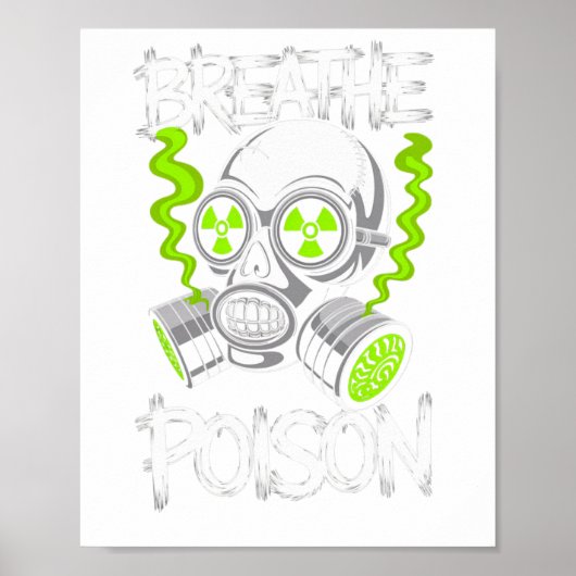 Toxische Schedel Drifter Sticker  Poster (Voorkant)
