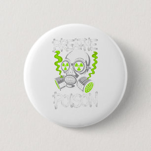 Toxische Schedel Drifter Sticker Ronde Button 5,7 Cm
