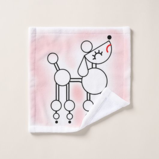 Toy Blanc Poodle Laver serviette Flannel (Gant de toilette)