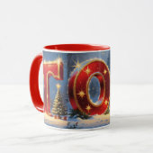 TOY Christmas Mug - Festive Holiday Coffee Mug wit (Devant gauche)