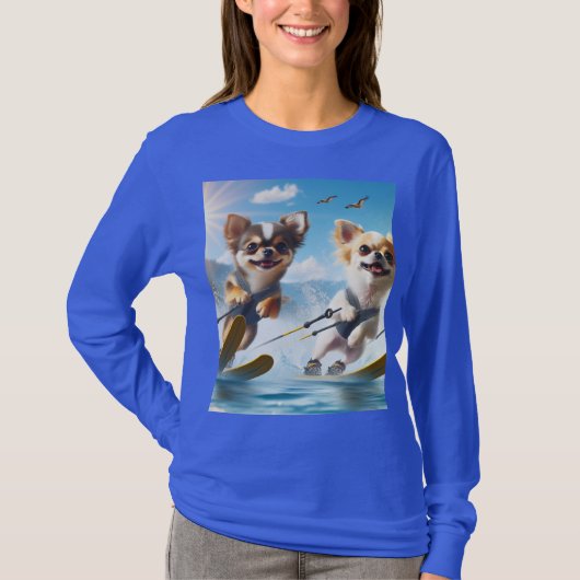 Toy dogs Waterskiing! T-shirt (Voorkant)