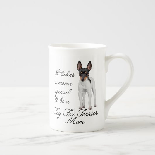 Toy Fox Terrier Maman Bone China Mug (Droite)