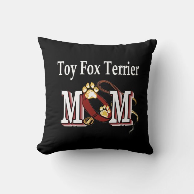Toy Fox Terrier Moeder Kussen (Voorkant)