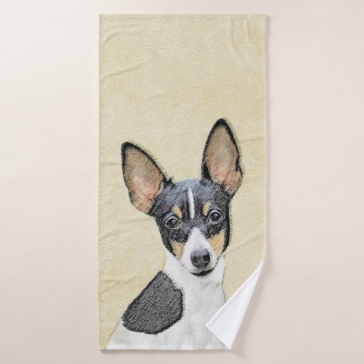 Toy Fox Terrier Peinture - Cute Original Dog Art (Serviette de bain)