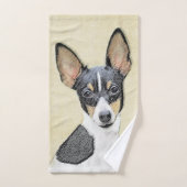 Toy Fox Terrier Peinture - Cute Original Dog Art (Serviette à main)