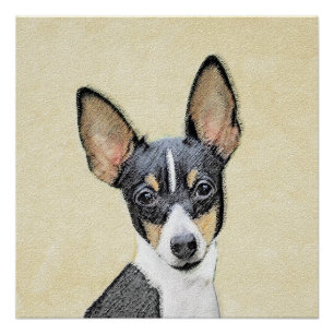 Toy Fox Terrier Schilderij - Mooie Originele Honde Perfect Poster
