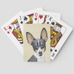 Toy Fox Terrier Schilderij - Mooie Originele Honde Pokerkaarten