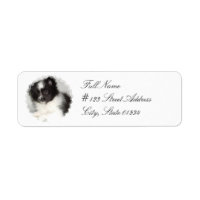 Toy Pomeranian Chien Étiquette de messagerie