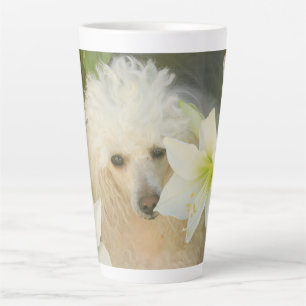 Toy poodle et Amaryllis latte mug