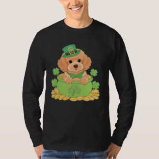 Toy Poodle Hond St. Patrick's Dag Ierse Shamroc T-shirt