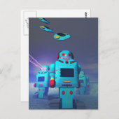 Toy Robos sur la carte postale d'attaque (Devant / Derrière)