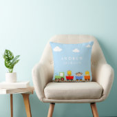 Toy Train Baby Boy Nursery Coussin (Chaise)