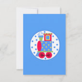 Toy Train Baby Boys Carte photo Faire-part de nais (Dos)