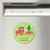 Toy Train, premier Noël de bébé, Magnet (In Situ (Lave-vaisselle))
