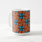"Toy Windmill Tiled" Abstrait Design Mug (Devant gauche)