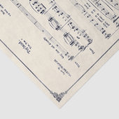  Toyland Sheet Music-kerstperkament Tissuepapier (Detail)