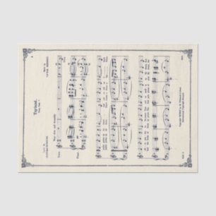  Toyland Sheet Music-kerstperkament Tissuepapier