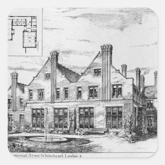 Toynbee Hall Vierkante Sticker (Voorkant)